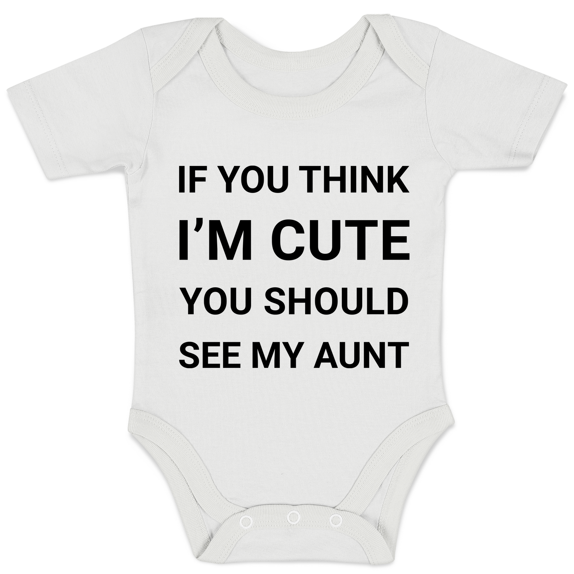 My Aunt is Cute Organic Baby Bodysuit Zeronto Baby Gift Baskets