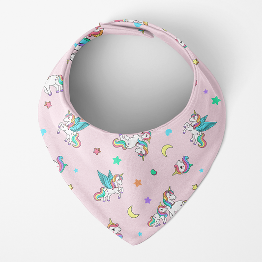 Endanzoo Organic Cotton Bib - Rainbow Unicorns