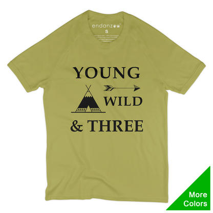 [Personalized] Short Sleeve Organic Kids Tee Shirt - Young Wild (Two / Three to Six)