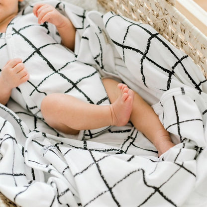 L'ovedbaby Organic Cotton Swaddle Blanket - Hopscotch