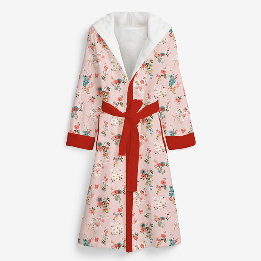 Endanzoo Organic Cotton Maternity Robe - Pink Blossom