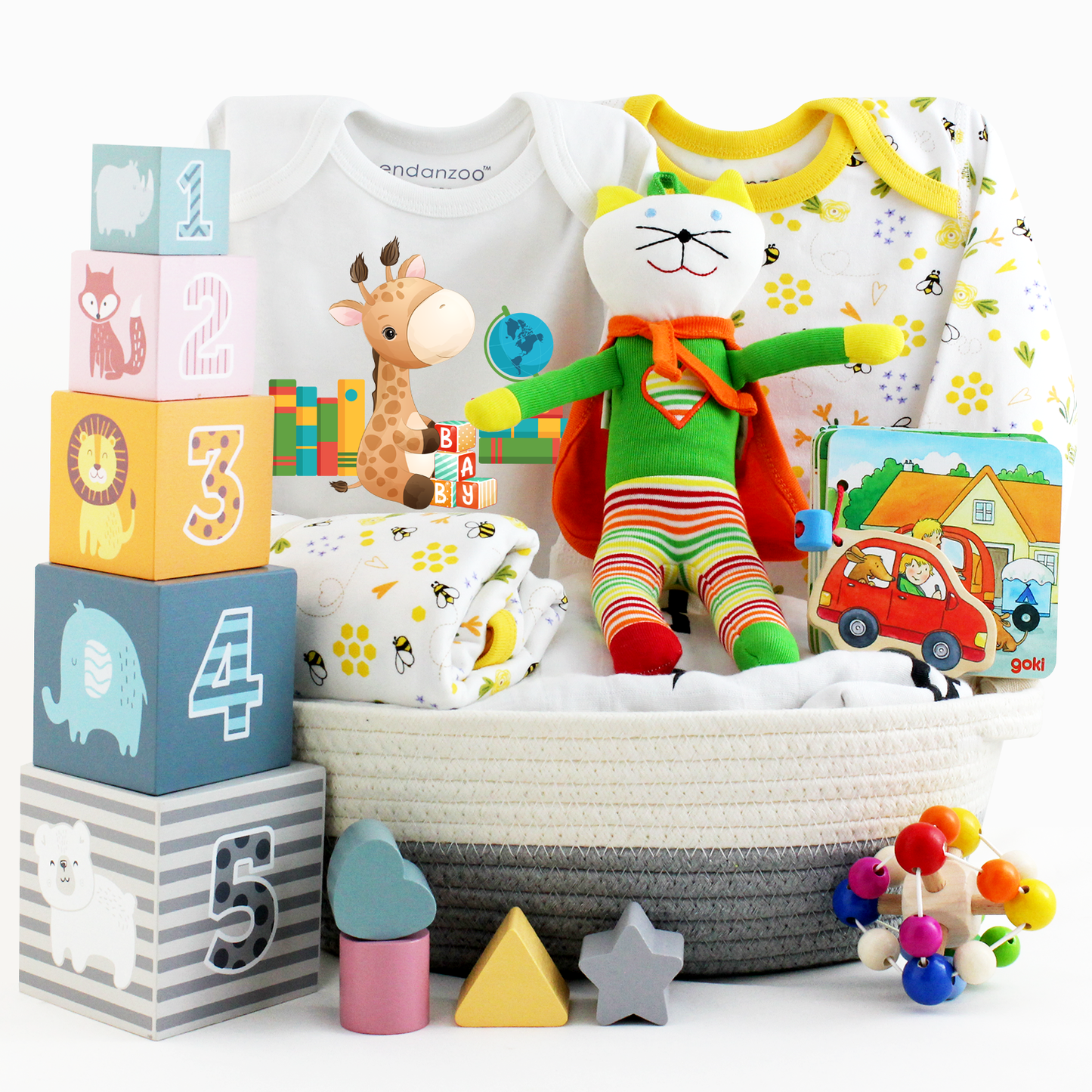 Zeronto Baby Gift Basket - Super Genius & Friends