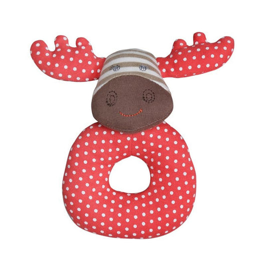 Organic Farm Buddies Teething Rattle - Margeaux Moose