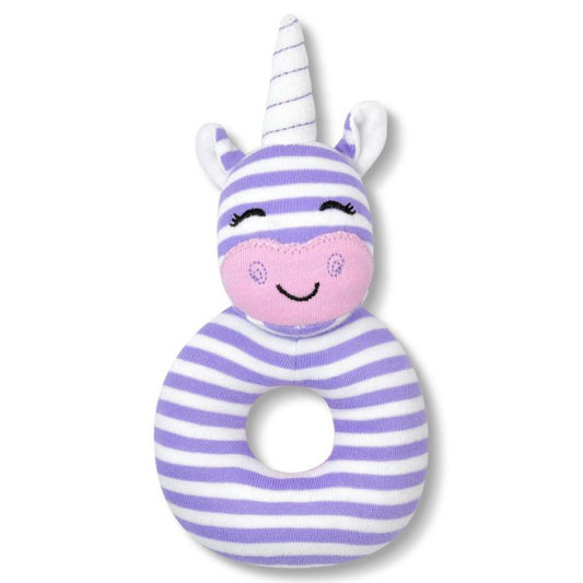 Organic Farm Buddies Teething Rattle - Cupcake the Unicorn